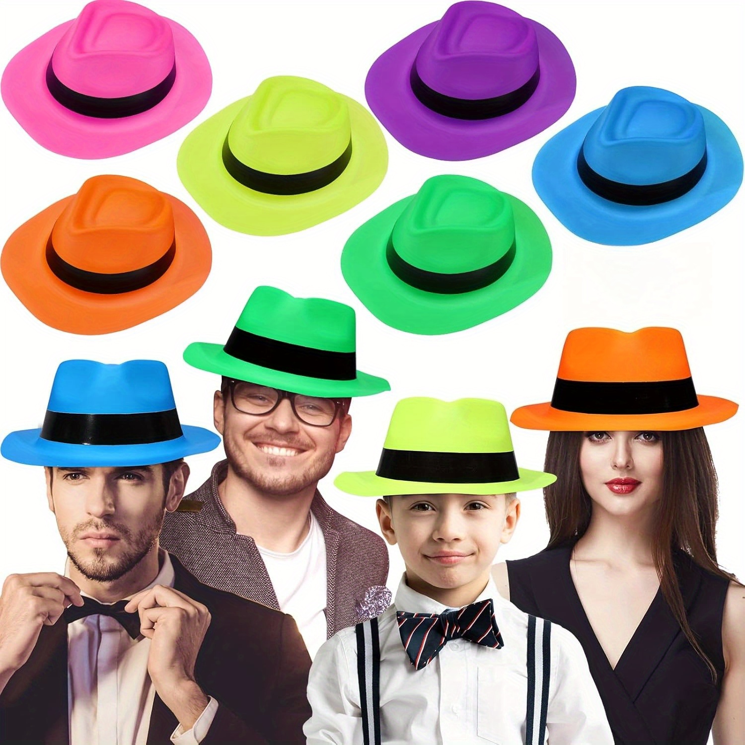 Party Hat Cone - 12 Buah Topi Pesta Gaya Mafia