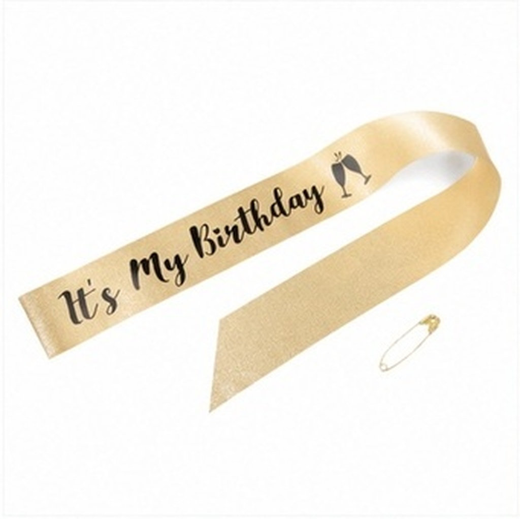 Birthday Sash Glitter - 1 buah Pita Ulang Tahun dengan