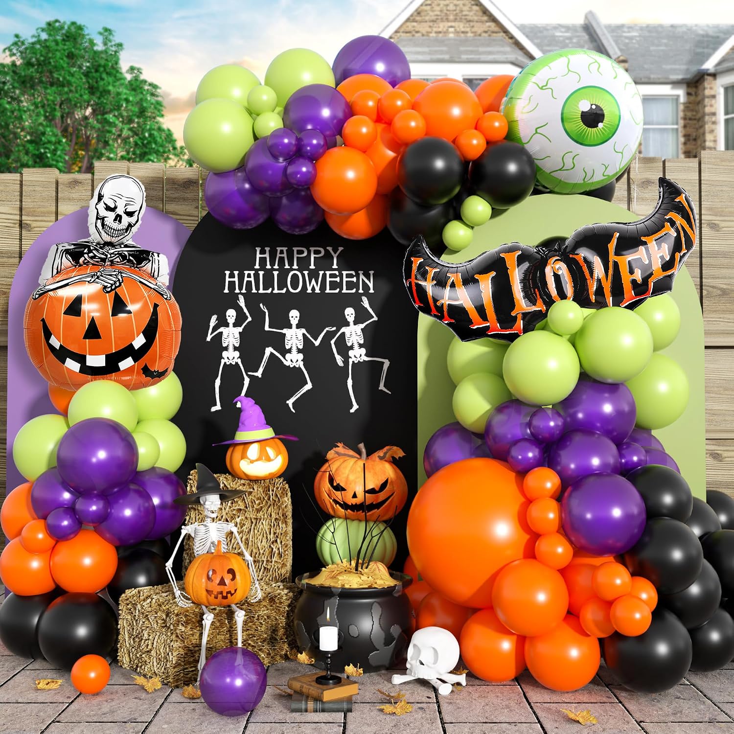 Balloon Arch Kit - Kit Dekorasi Balon Halloween, Kit Dekorasi