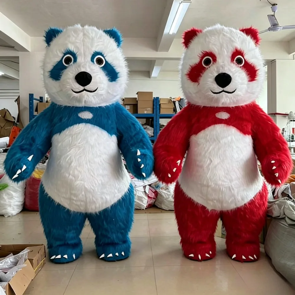 Event & Party Supply - Kostum Maskot Panda Raksasa Berwarna-warni yang