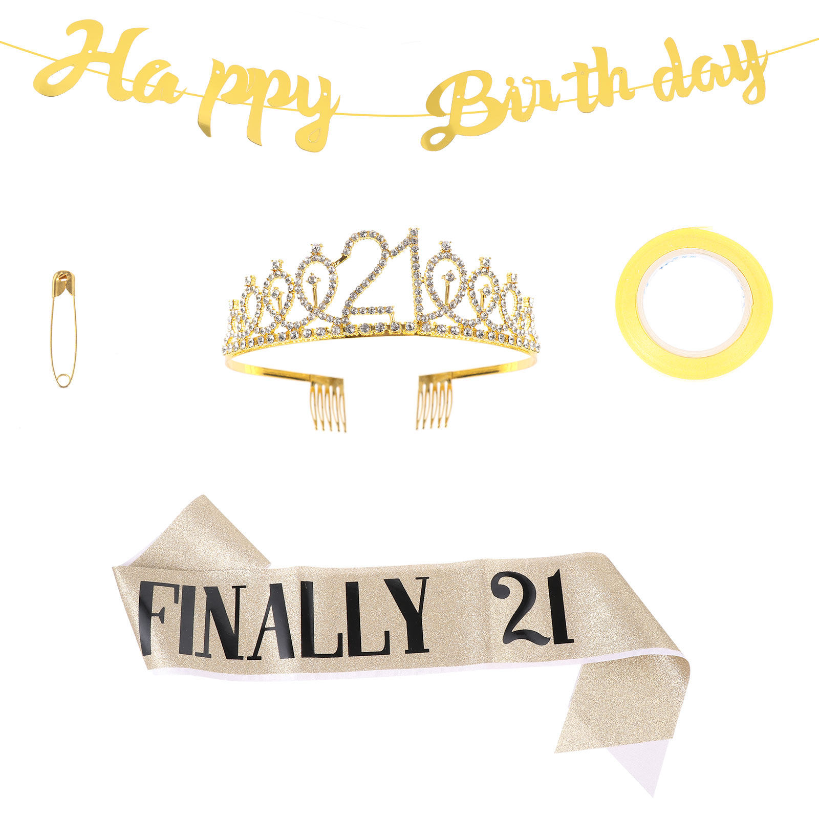 1Set Mahkota Ulang Tahun denga - Birthday Sash Glitter ulasan dan harga