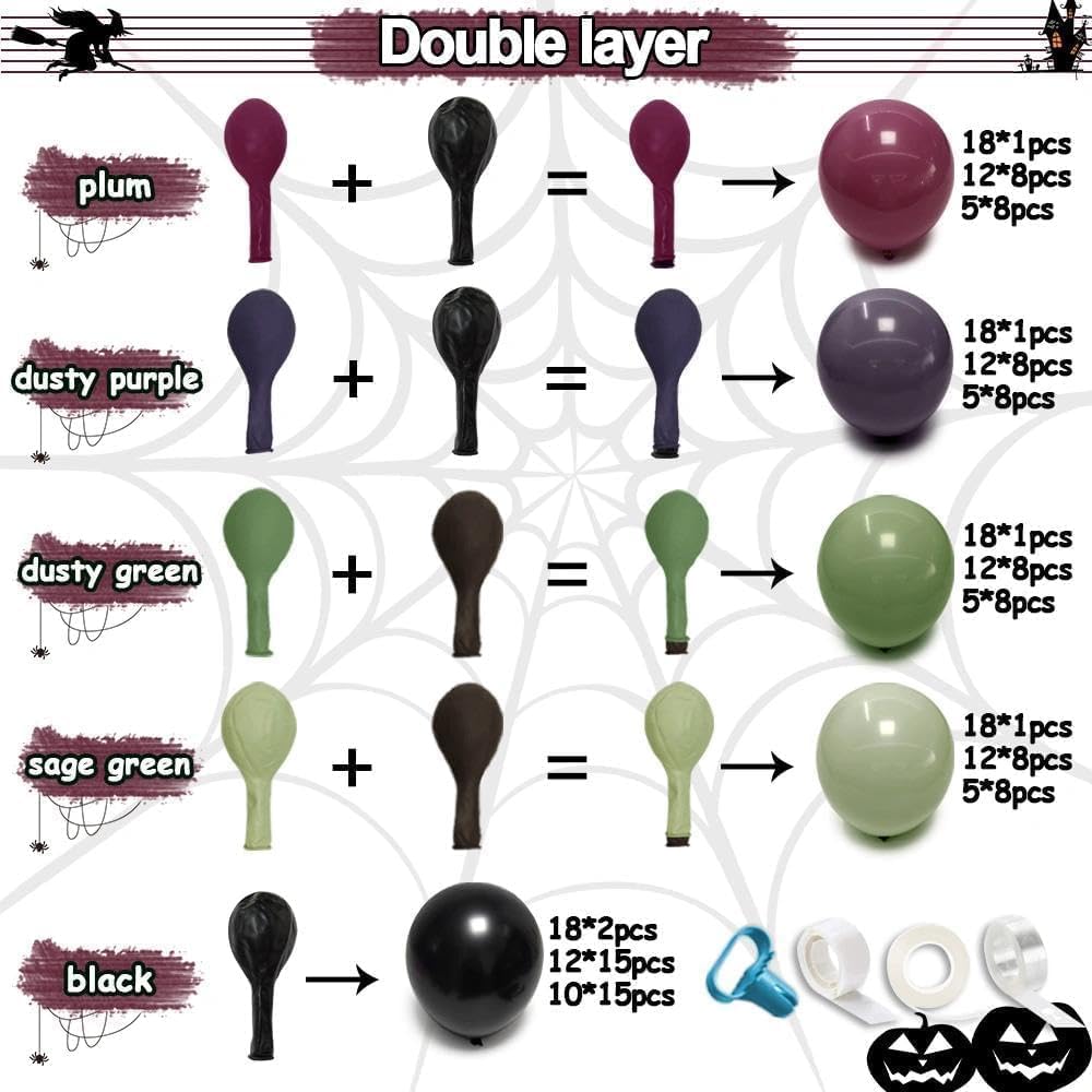 Kit Balon Lengkung Halloween S - Balloon Arch Kit ulasan dan harga