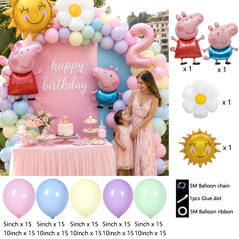 Kit Dekorasi Balon Bertema Pep - Balloon Arch Kit ulasan dan harga